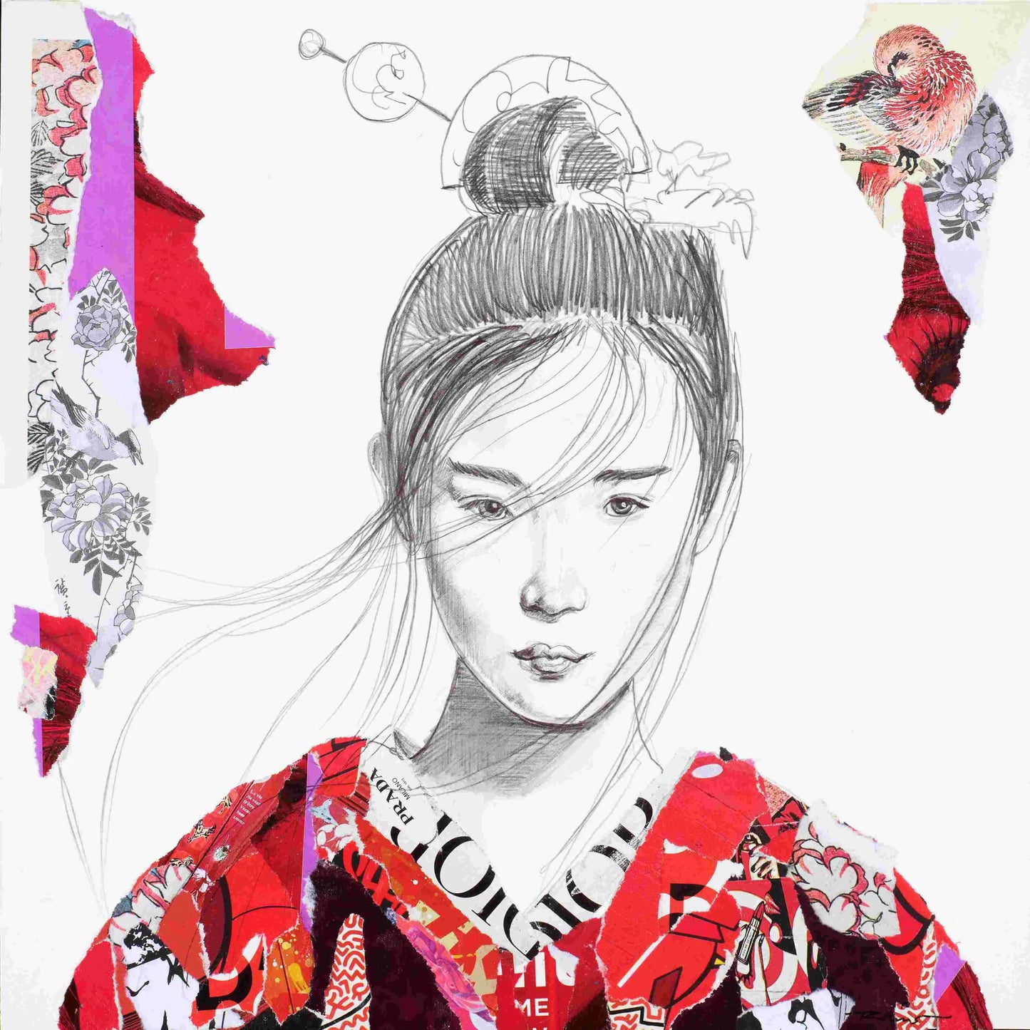 Fumiko • Papier Vergé Rives 320g • Vincent Richeux